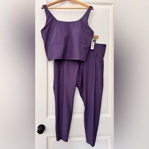 NEW PowerSoft longline sports bra and High-Rise 7/8 ankle legging SET size 2x